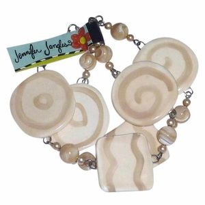 Jennifer Jangles Heynen Flat Ceramic Bracelet NWT